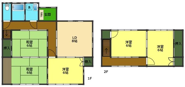 貸家(中久万16-4)の物件間取画像